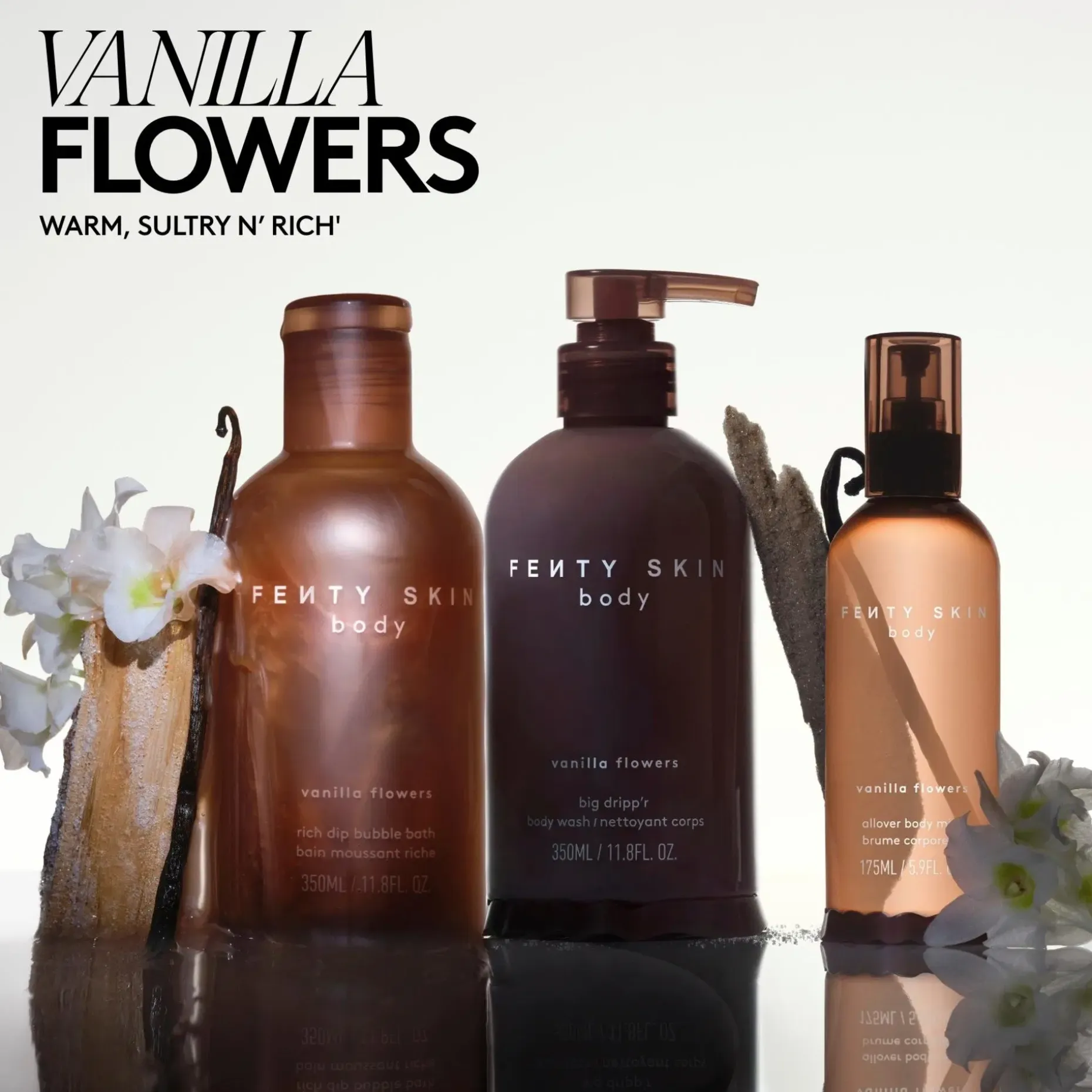 Fenty Skin Allover Body Mist Vanilla Flowers mini vartalotuoksu 75 ml