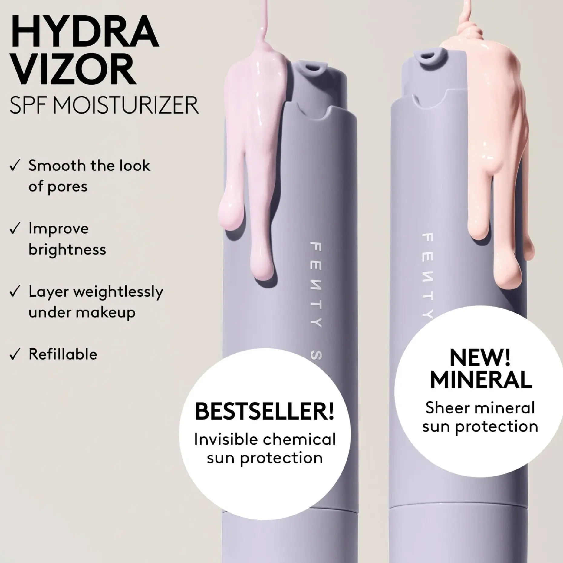 Fenty Skin Hydra Vizor Mineral SPF 30 Moisturizer Refill täyttöpakkaus 50 ml