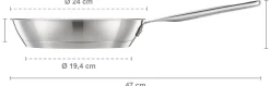 Fiskars All Steel Pure paistinpannu 24 cm