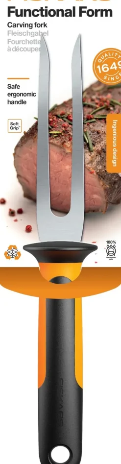 Fiskars Functional Form Paistihaarukka musta