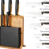 Fiskars Functional Form Veitsitukki bambu (sis. 5 veistä)