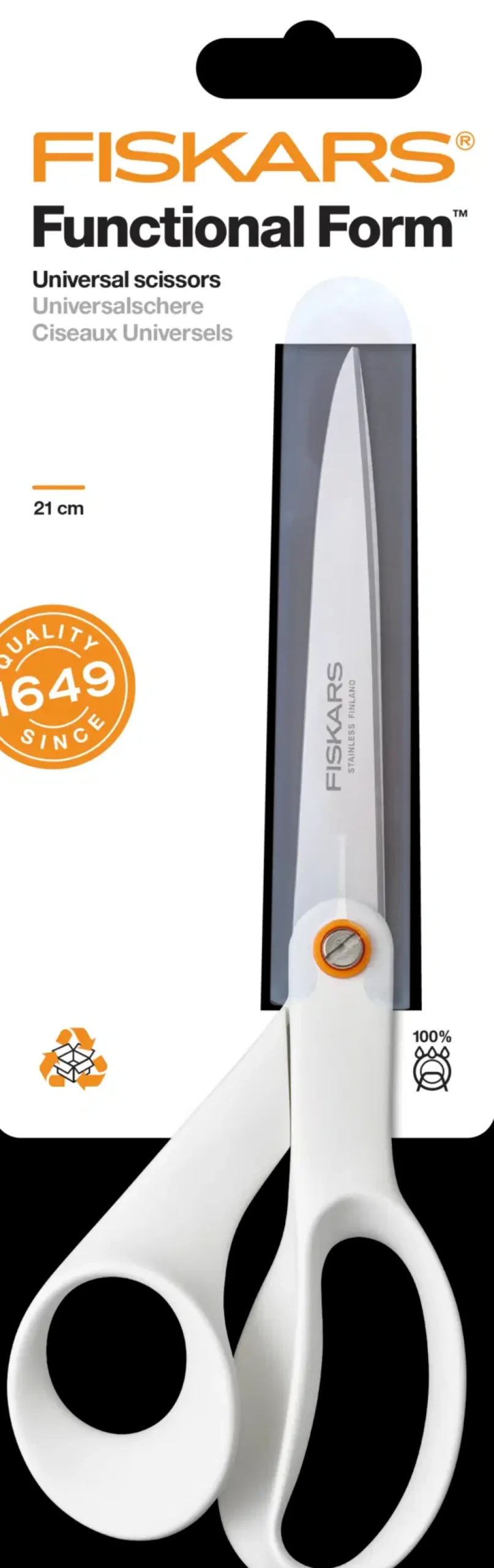 Fiskars Functional Form yleissakset 21cm valkoinen