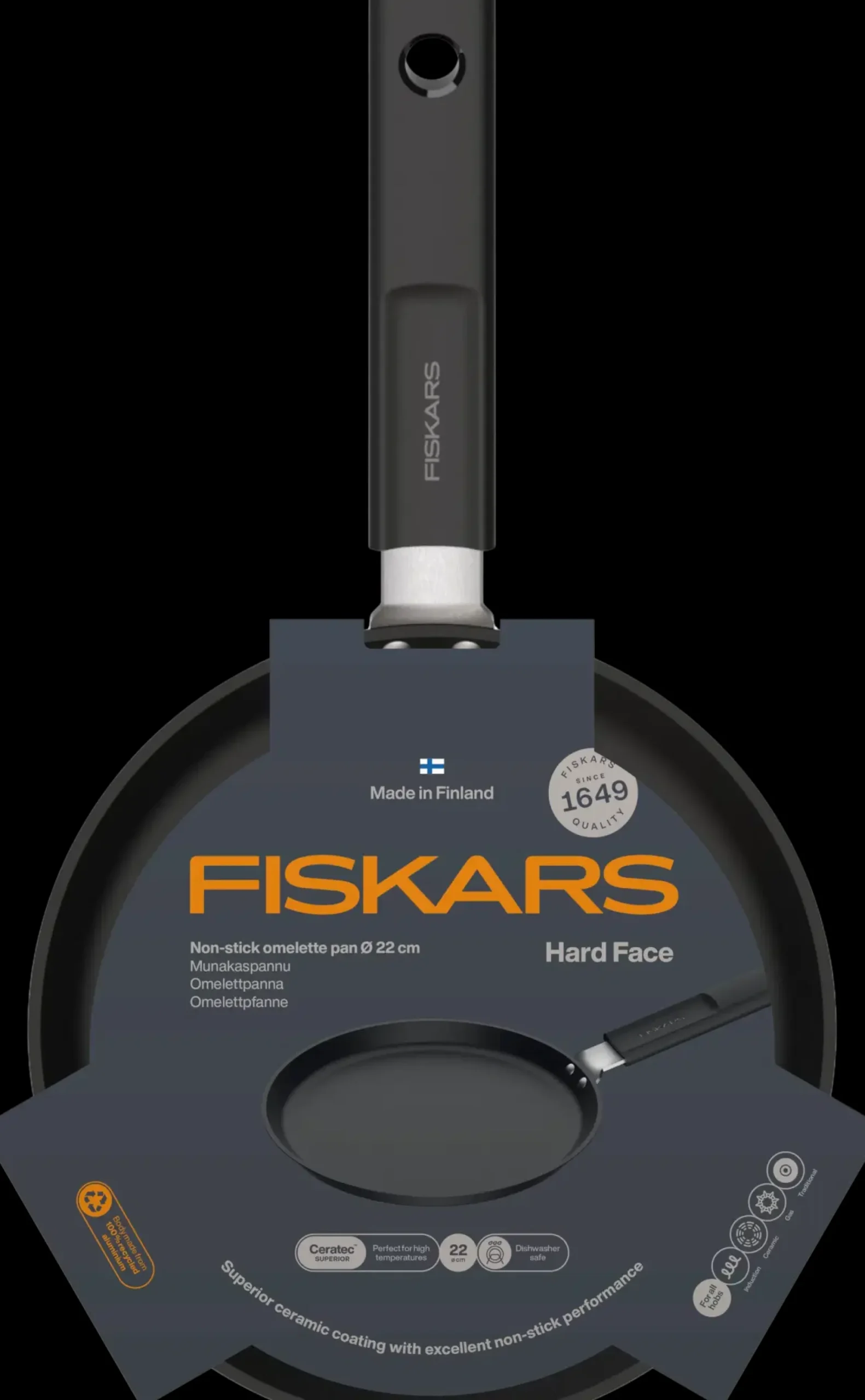 Fiskars Hard Face omelettipannu 22 cm