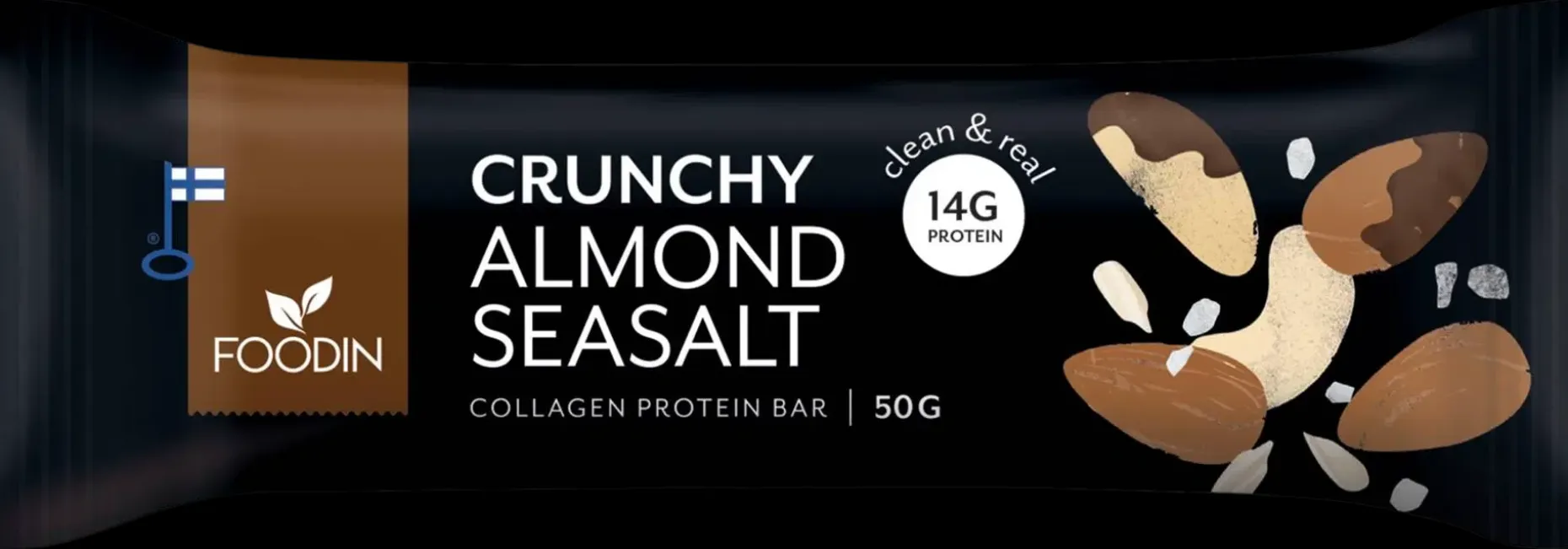 Foodin Collagen protein bar Almond Seasalt 50g