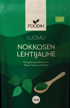 Foodin Nokkosen lehtijauhe, luomu 150g