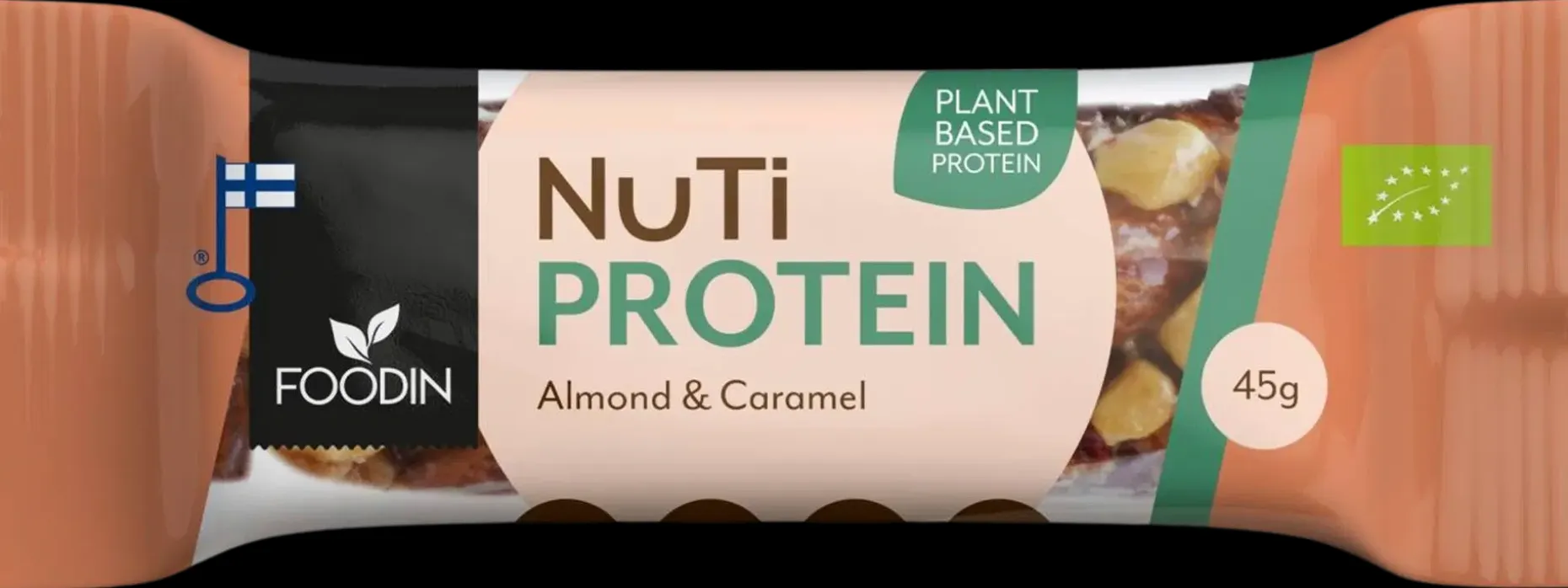 Foodin NUTI Protein, Manteli & Kinuski, luomu 45g