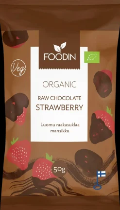Foodin Raakasuklaamansikka luomu 50g