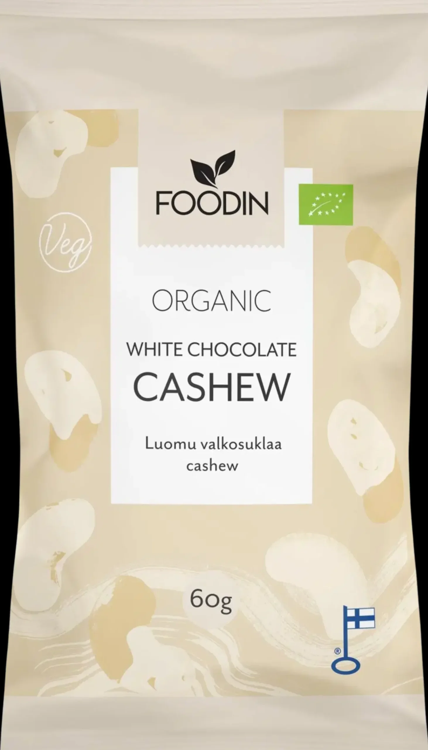 Foodin Valkosuklaacashew luomu 60g