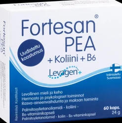 Fortesan PEA + Koliini + B6 Palmitoyylietanoliamidi - koliini - B6-vitamiinikapseli 60 kaps