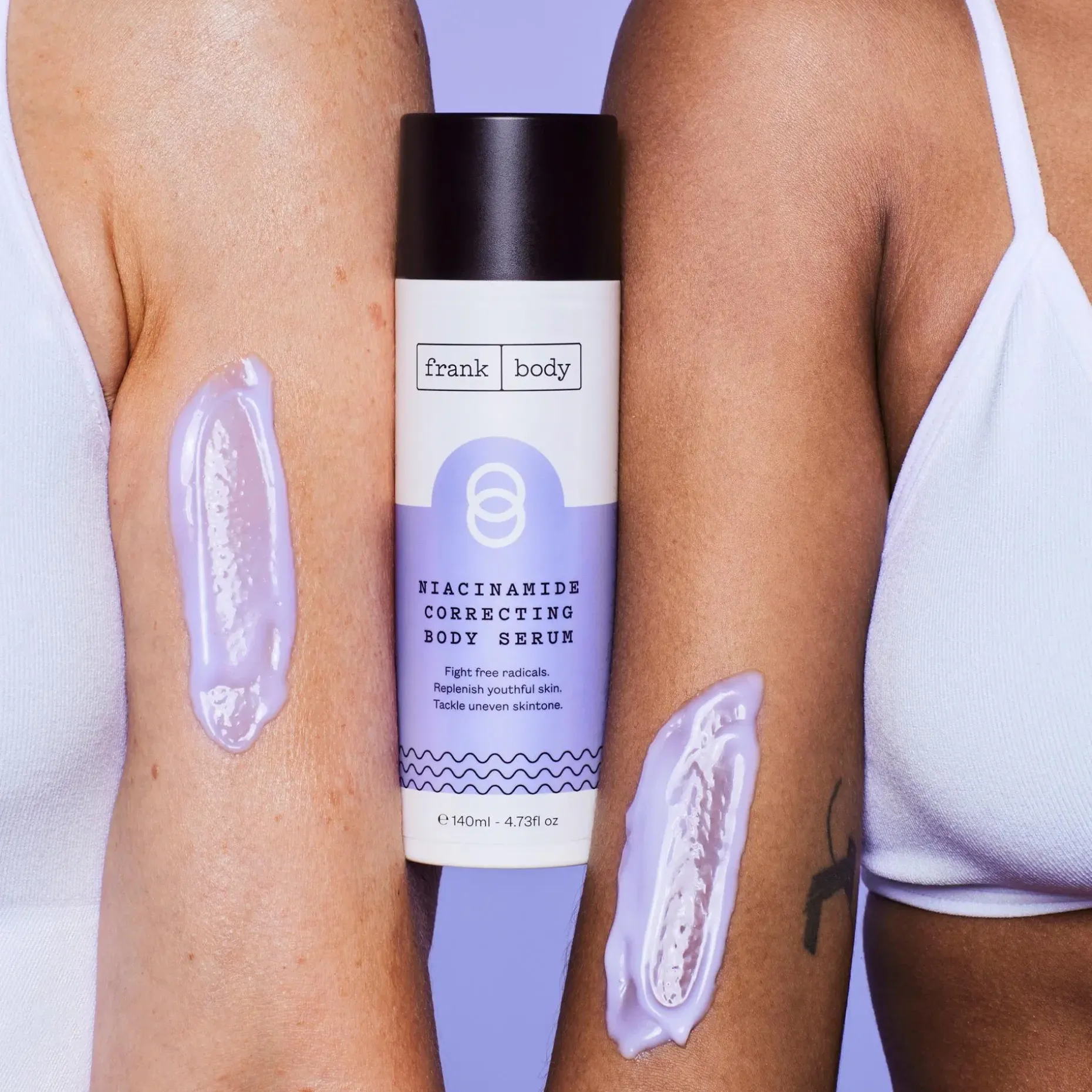 Frank Body Niacinamide Correcting Body Serum vartaloseerumi 140ml