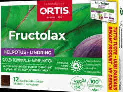 Fructolax Helpotus runsaskuituinen hedelmäkuutio ravintolisä 120g/12kpl