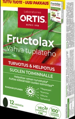 Fructolax Vahva Tuplateho runsaskuituinen ravintolisätabletti 11g/12 kpl