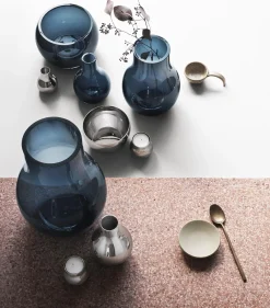 Georg Jensen Cafu maljakko 21 cm, sininen lasi