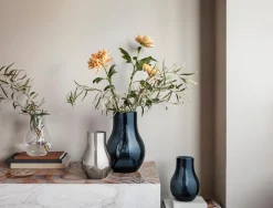 Georg Jensen Cafu maljakko 21 cm, sininen lasi