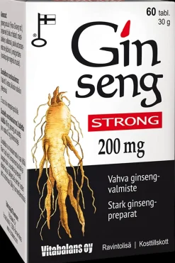 Ginseng Strong Vahva ginsengvalmiste, 200 mg, 60 tabl.