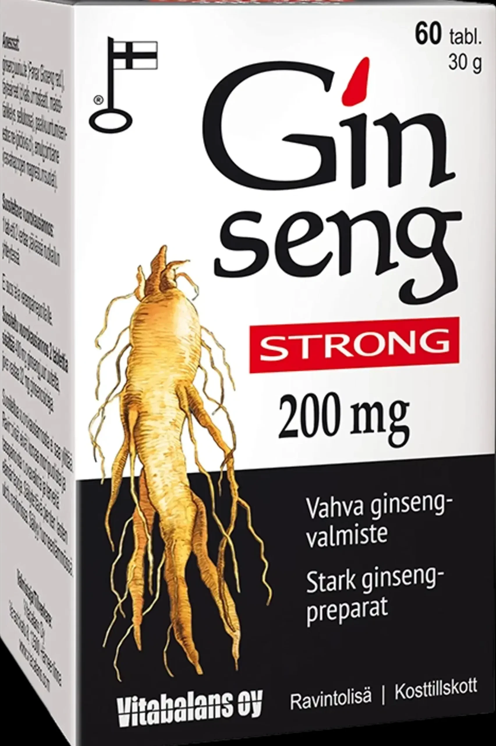 Ginseng Strong Vahva ginsengvalmiste, 200 mg, 60 tabl.