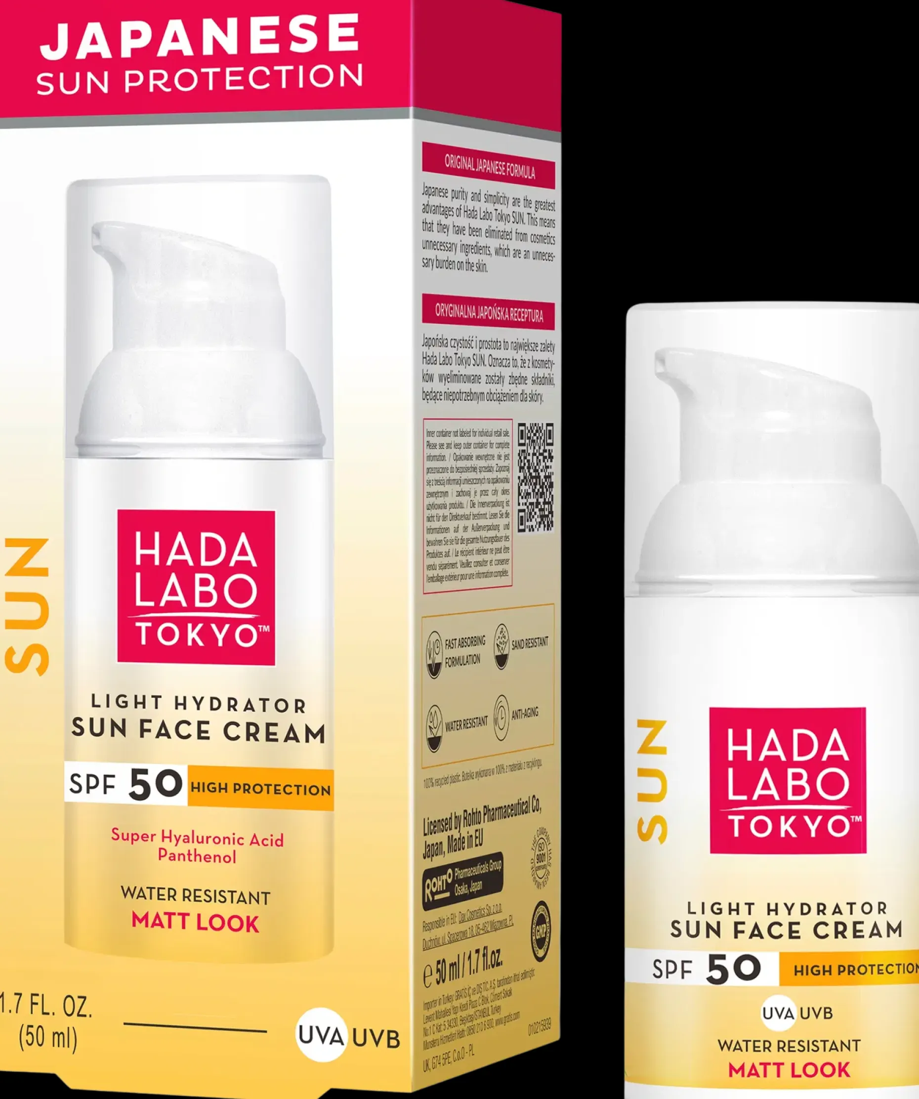 HADA LABO TOKYO Light Hydrator Sun Face Cream SPF 50 aurinkovoide kasvoille 50ml
