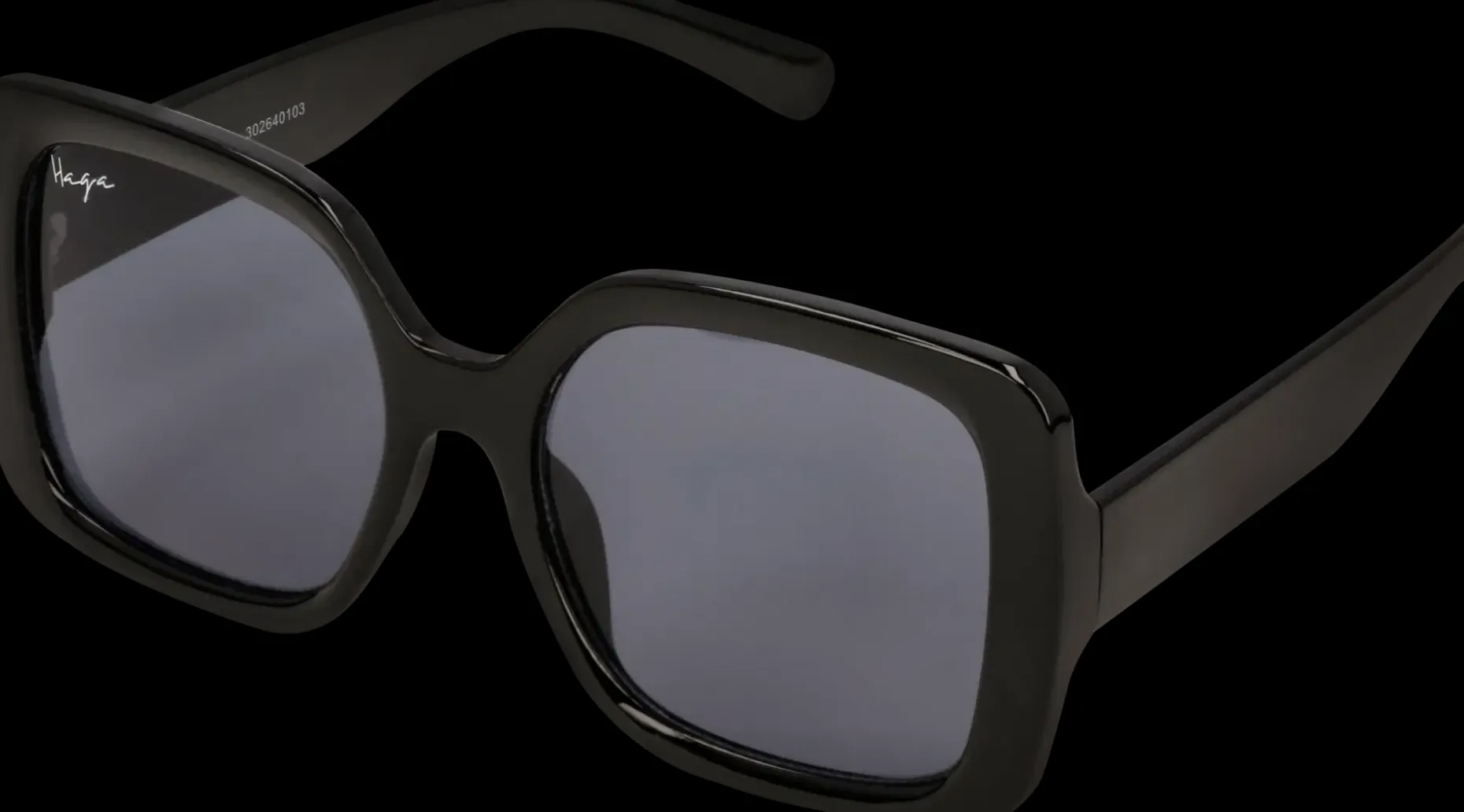 Haga Eyewear N. aurinkolasit Los Angeles Shiny Black