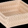 Handed By kierrätysmuovinen matala neliö kori sahara 7 x 18 x18 cm