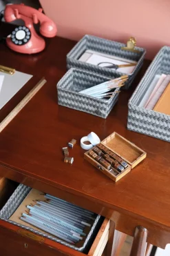 Handed By kierrätysmuovinen suorakulmio pikkukori eucalyptus 7 x 18 x 12 cm