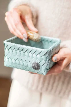 Handed By kierrätysmuovinen neliö minikori eucalyptus 7 x 12 x12 cm