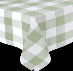 Haomy Pöytäliina Palma pellava-puuvilla 160x250 cm vihreä
