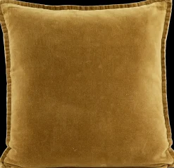 Haomy tyynynpäällinen MANHATTAN 100% kivipesty puuvilla sametti, 45x45cm, kullanruskea