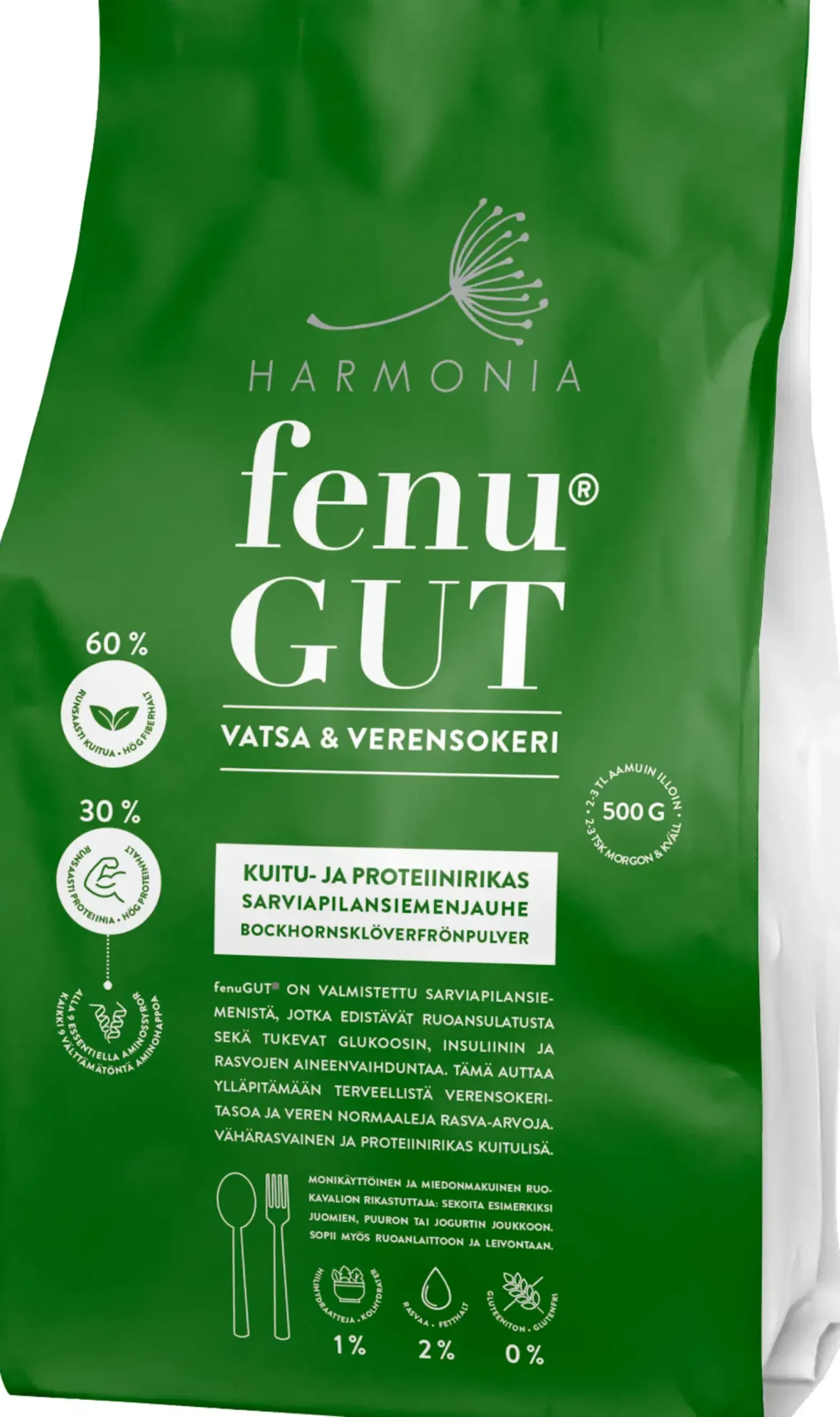 Harmonia fenuGUT -sarviapilansiemenjauhe pussi 500 g