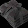 Åhléns Home Stella pyyhesetti 4 kpl 30x30cm tummanharmaa