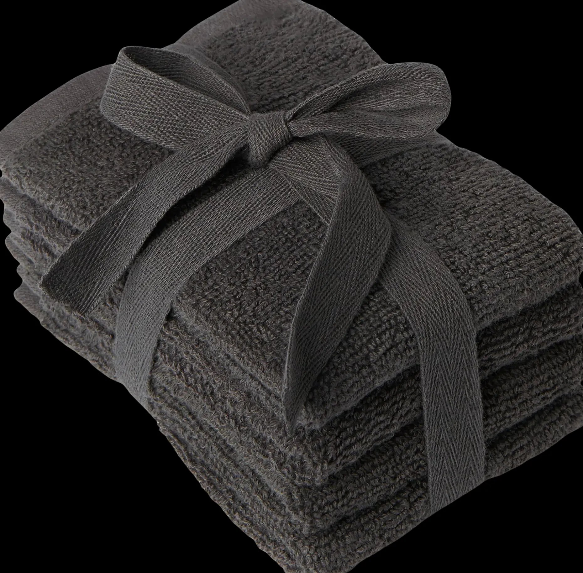Åhléns Home Stella pyyhesetti 4 kpl 30x30cm tummanharmaa