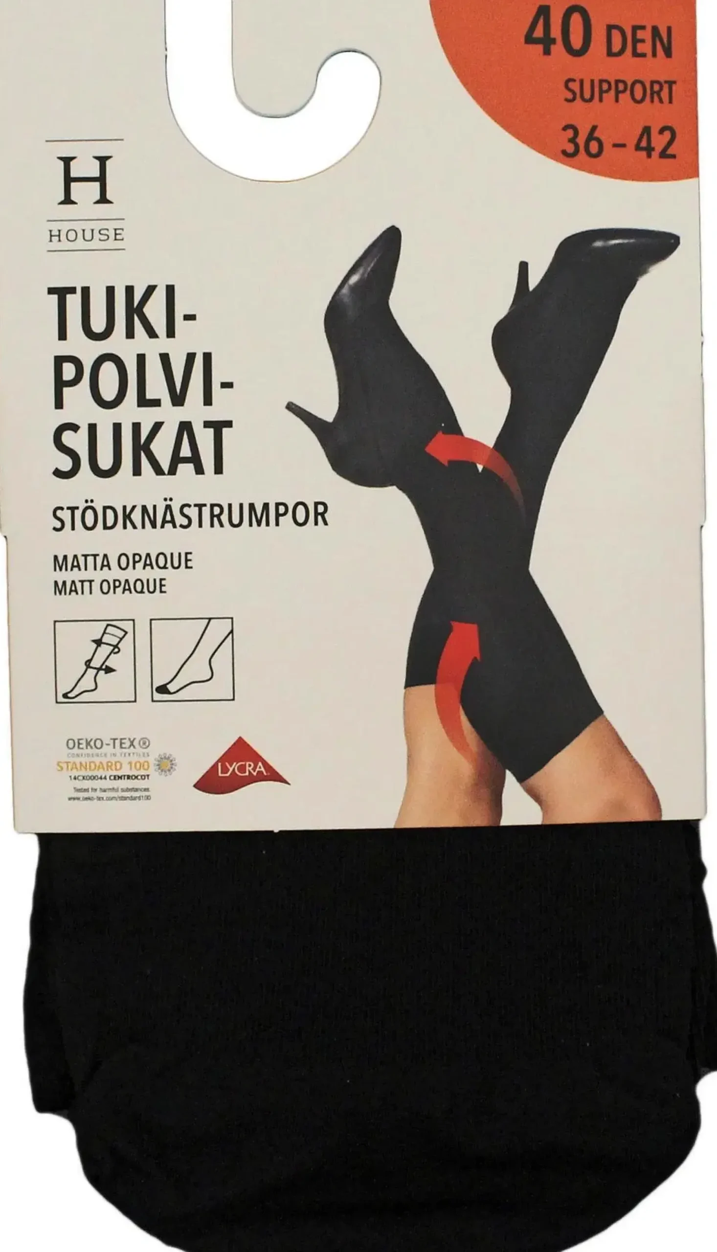 House naisten tukipolvisukat 40 den