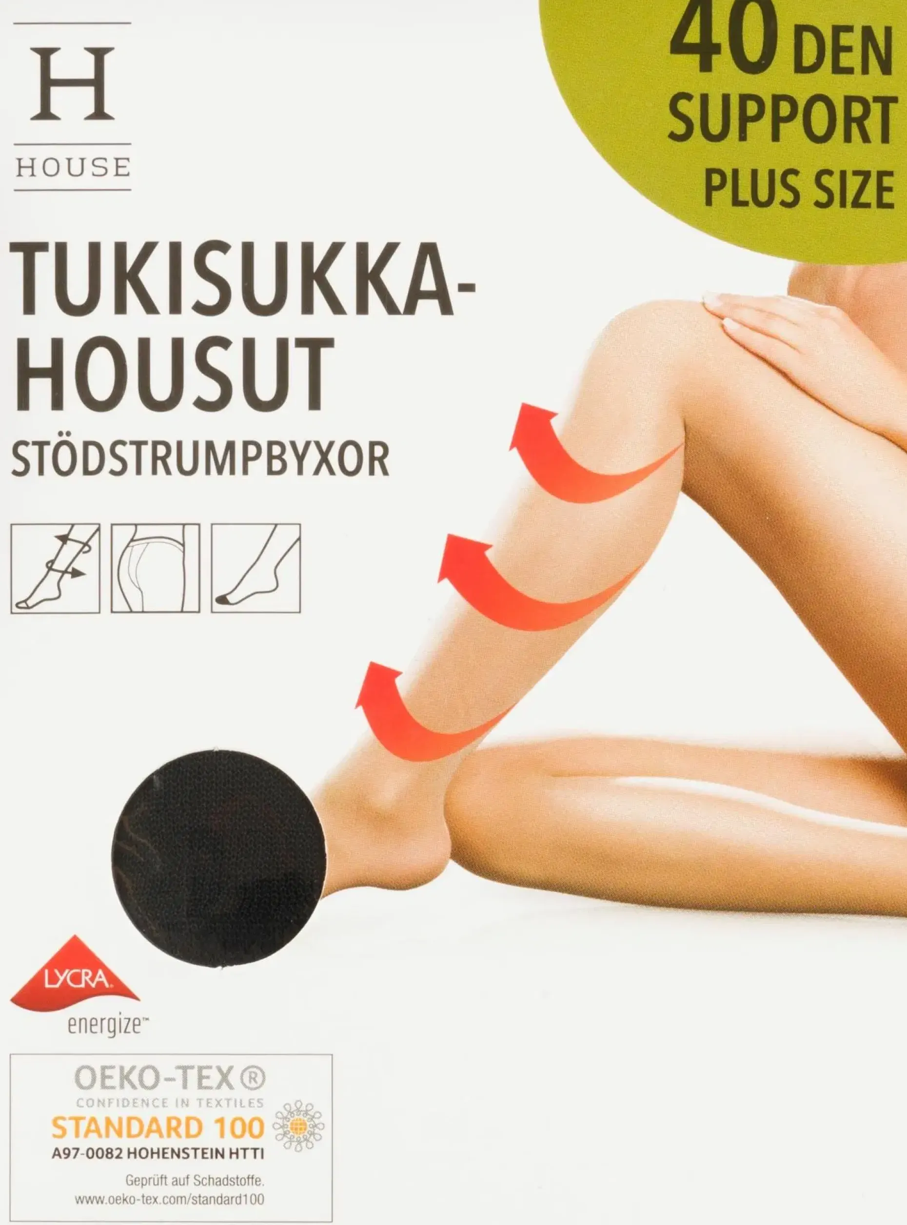 House naisten tukisukkahousut 40 den support plus