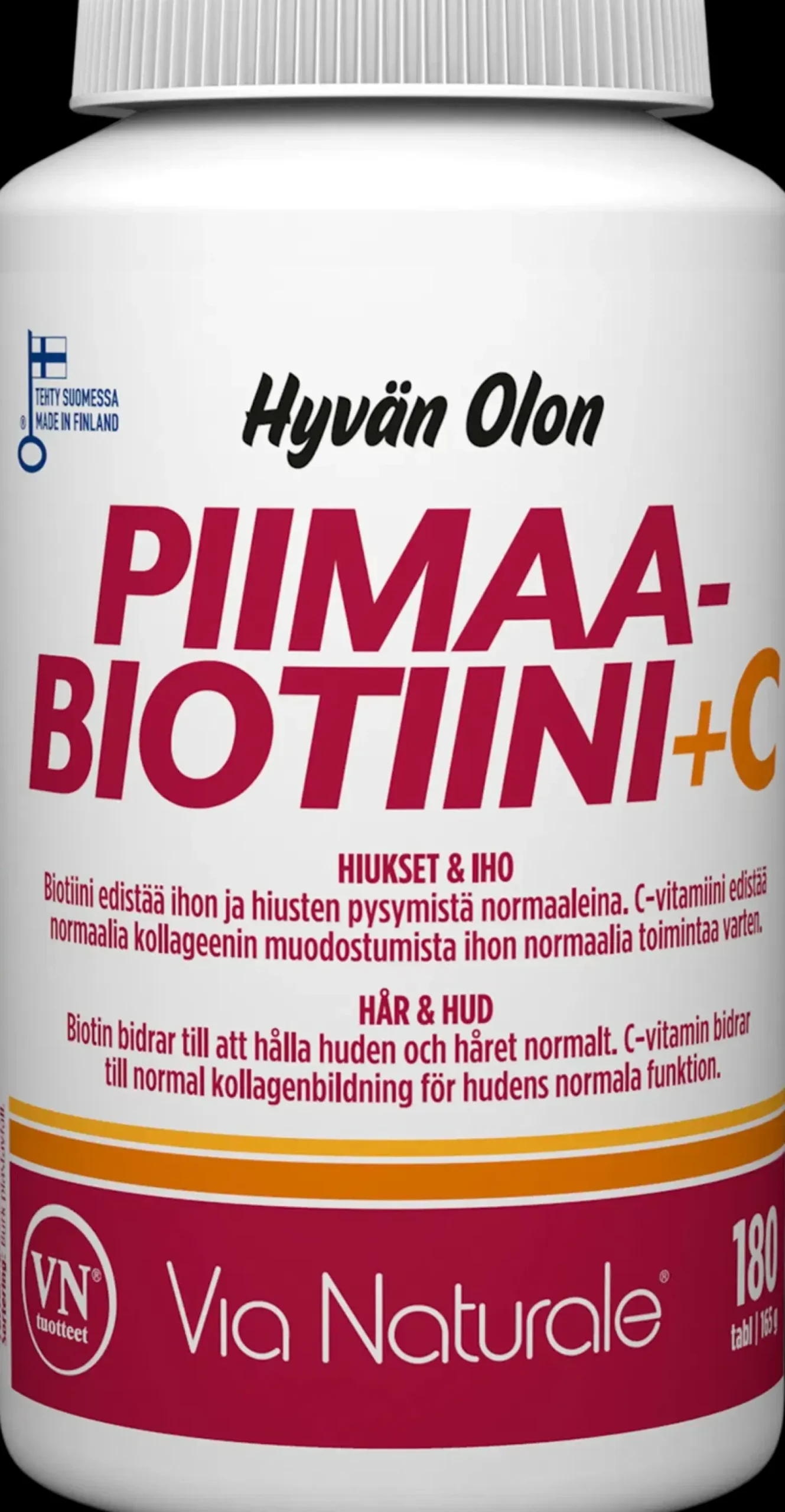Hyvän Olon Piimaa-Biotiini+C 180 tabl Via Naturale