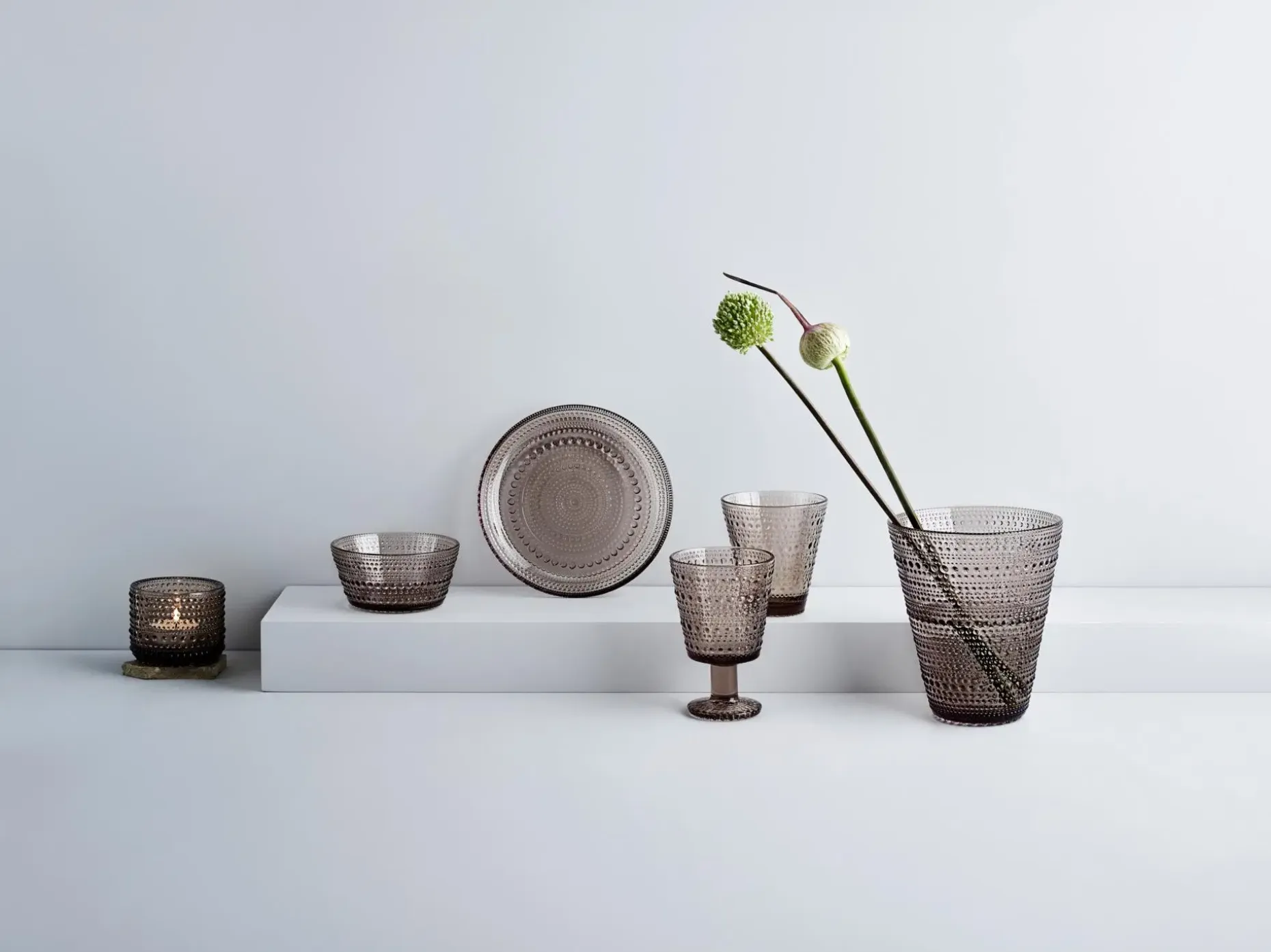 Iittala Kastehelmi kynttilälyhty 64 mm pellava