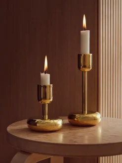 Iittala kynttilänjalka Nappula 183mm messinki
