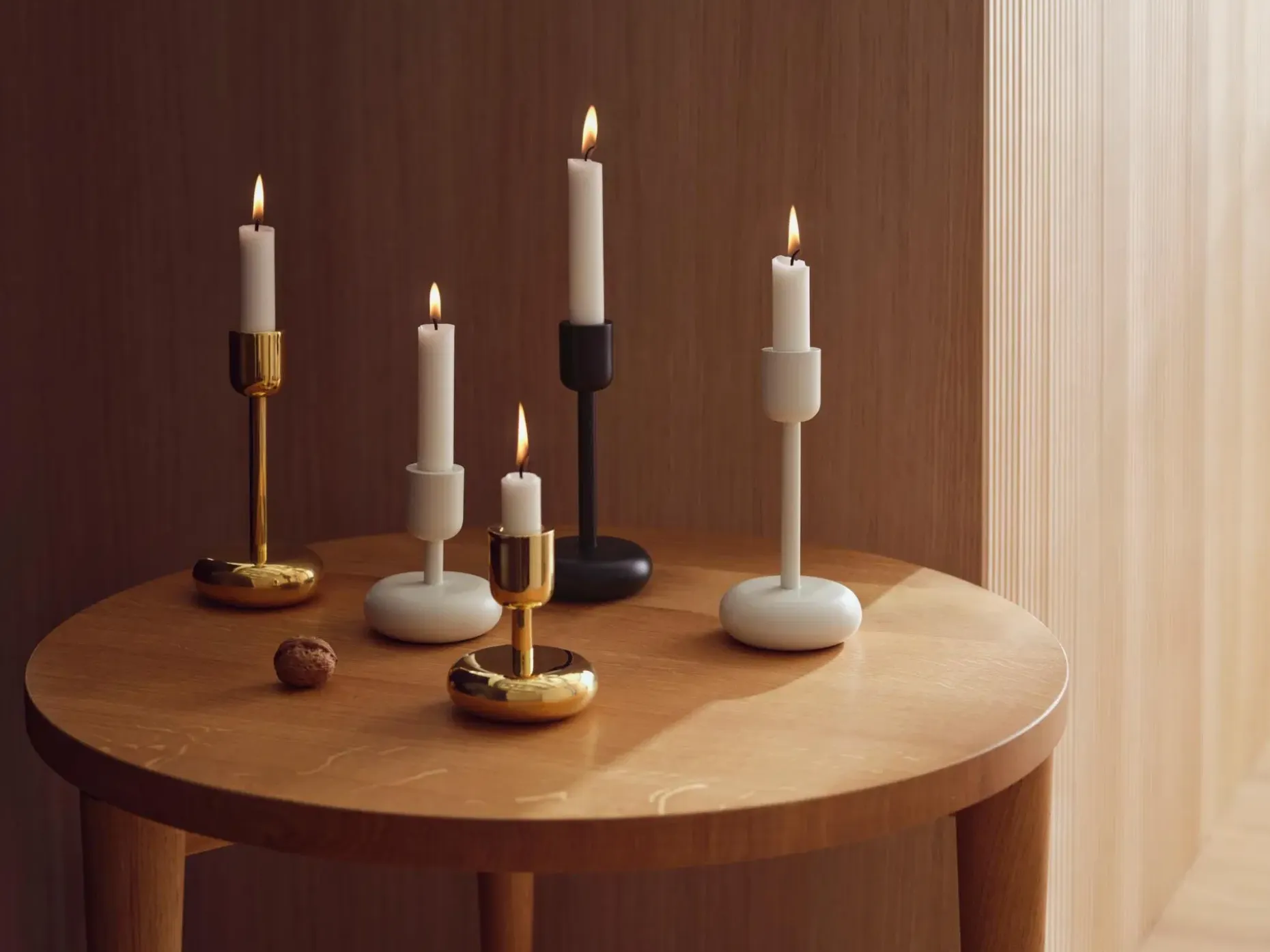 Iittala kynttilänjalka Nappula 183mm messinki