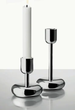 Iittala Nappula kynttilänjalka 107mm teräs