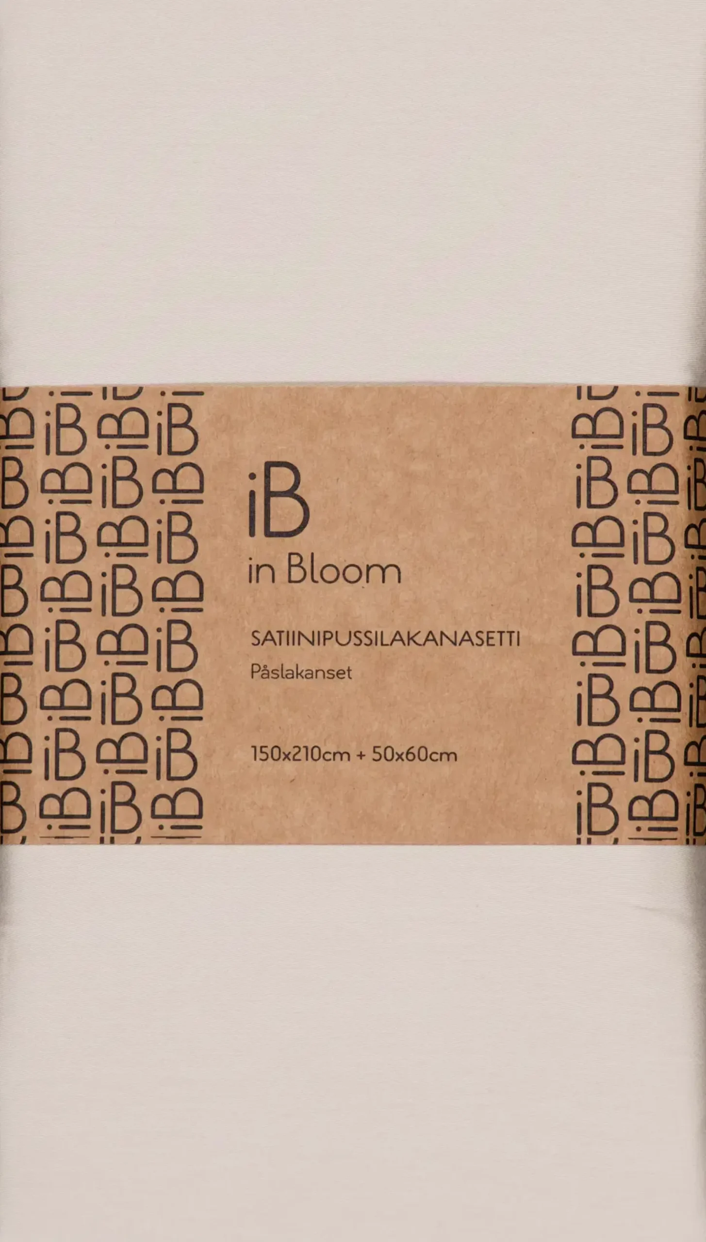 in Bloom satiinipussilakanasetti 150x210+50x60cm beige