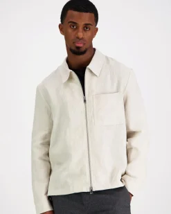 J.Lindeberg Julius drape linen overshirt paitatakki