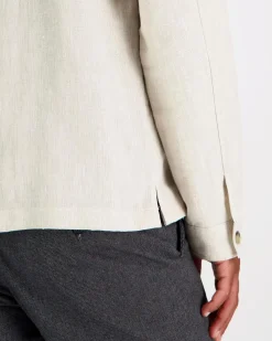 J.Lindeberg Julius drape linen overshirt paitatakki