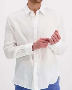 J.Lindeberg Reg LS Clean Linen Shirt kauluspaita