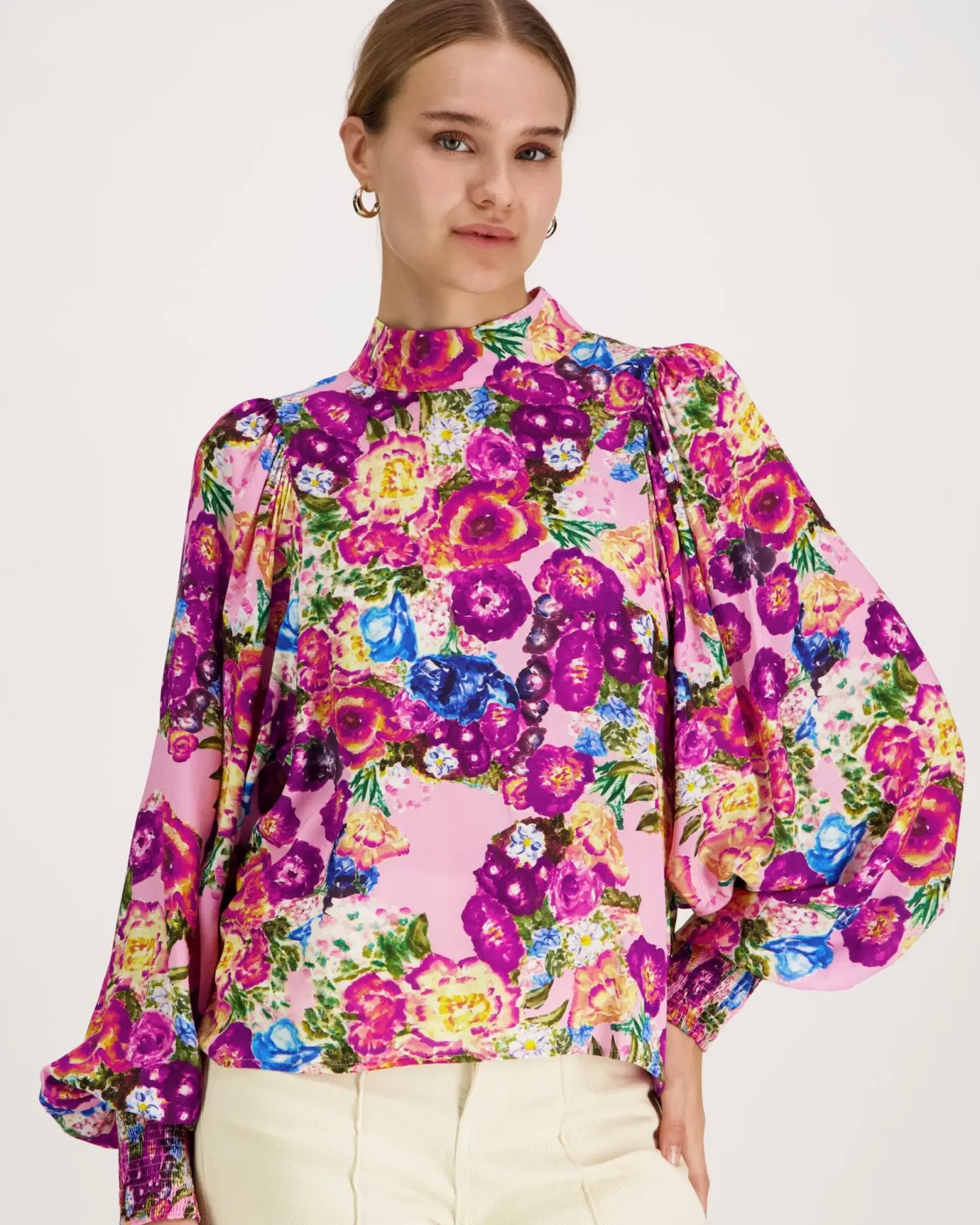 Kaiko Pink Marigold Puff pusero
