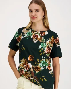 Kaiko Rose Yard Green The t-paita
