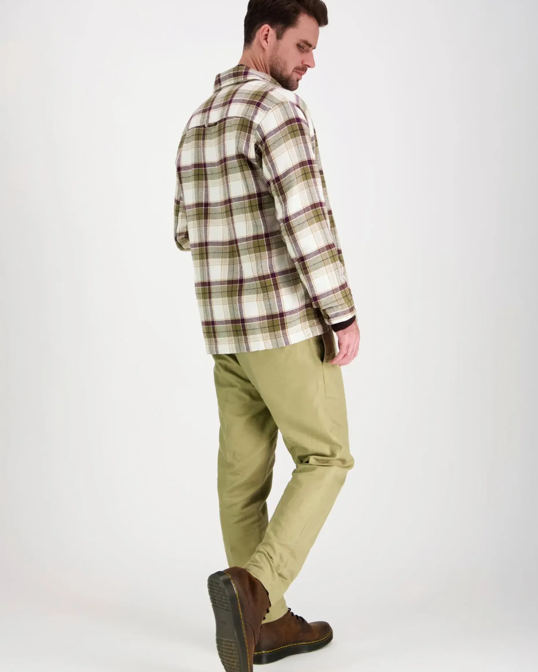 Knowledge cotton apparel Organic Cotton Flannel Overshirt GOTS paitatakki