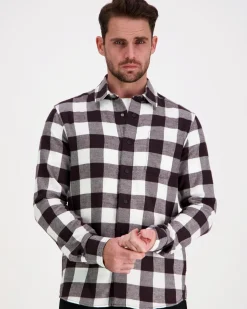 Knowledge cotton apparel Organic Cotton Checked Flannel Shirt GOTS flanellipaita