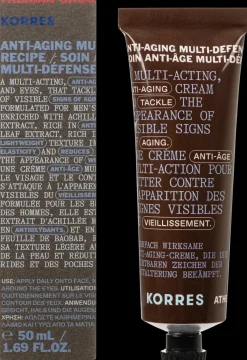 KORRES Men's Anti-aging Multidefender Recipe kosteusvoide kasvoille ja silmänympärysiholle 50ml