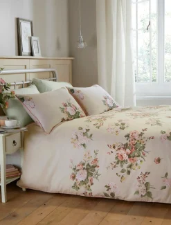Laura Ashley Rosemore tuplapussilakanasetti 230x220 + 2kpl 50x60cm pale pink