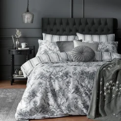 Laura Ashley Tuileries pussilakana 150x210cm charcoal