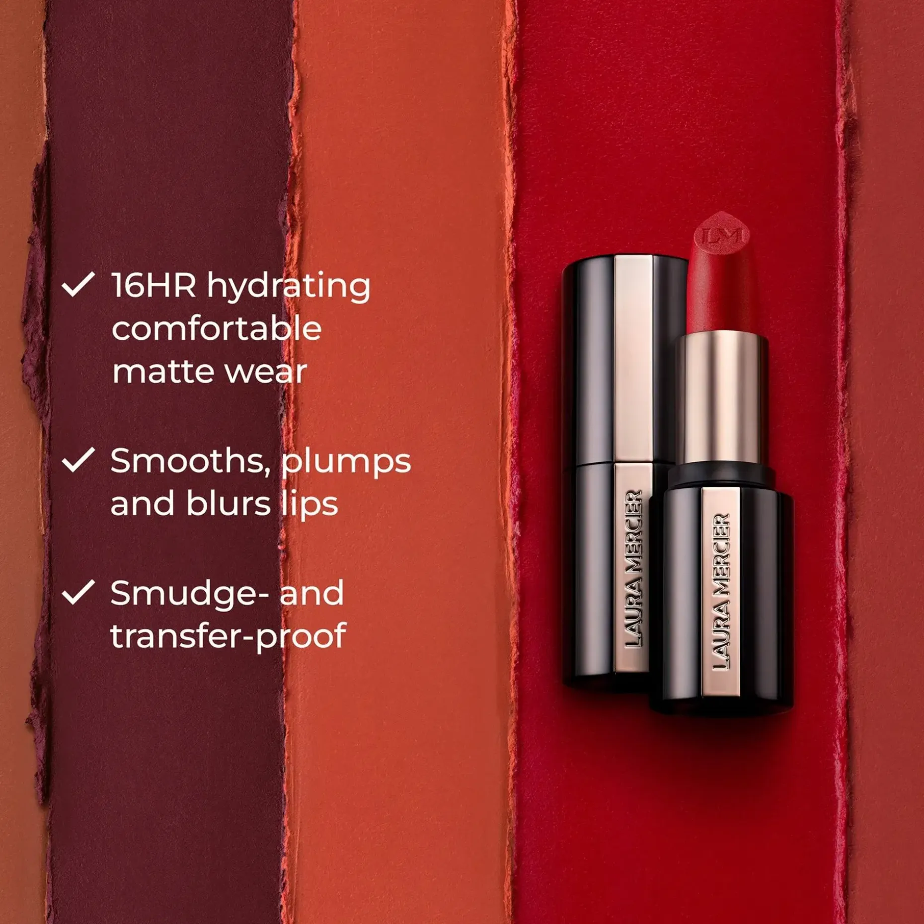 Laura Mercier Caviar Smoothing Matte Lipstick mattahuulipuna 3,8 g