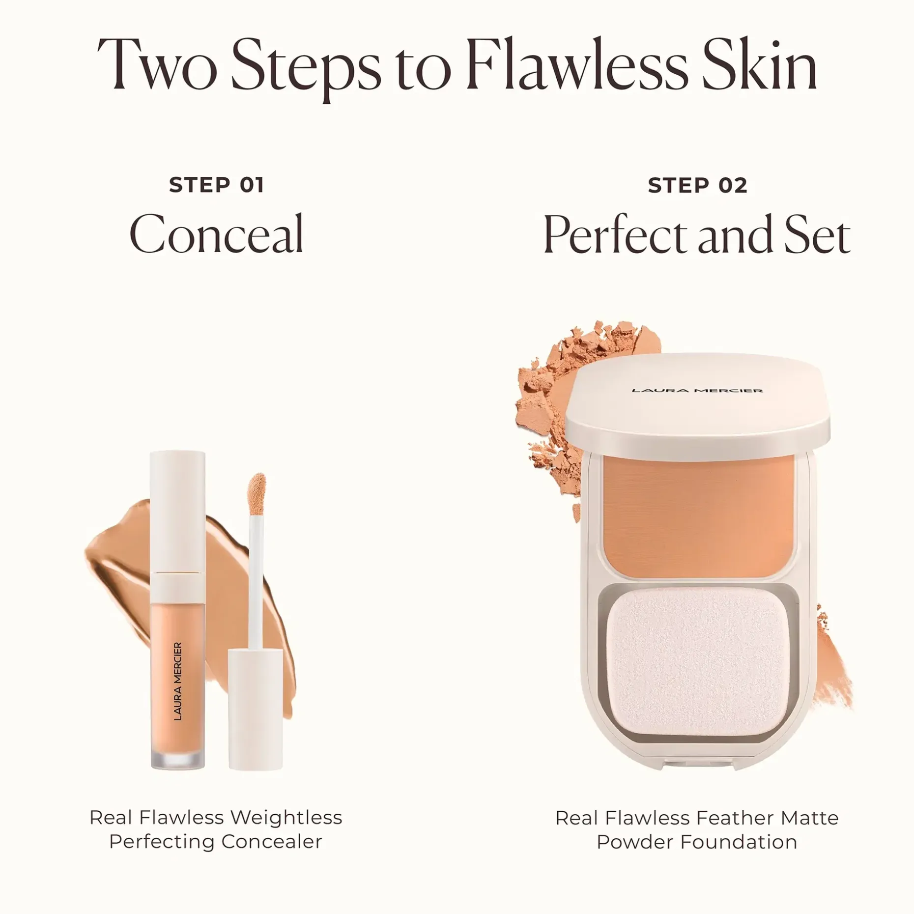 Laura Mercier Real Flawless Feather Matte Powder Foundation meikkipuuteri 7,6 g